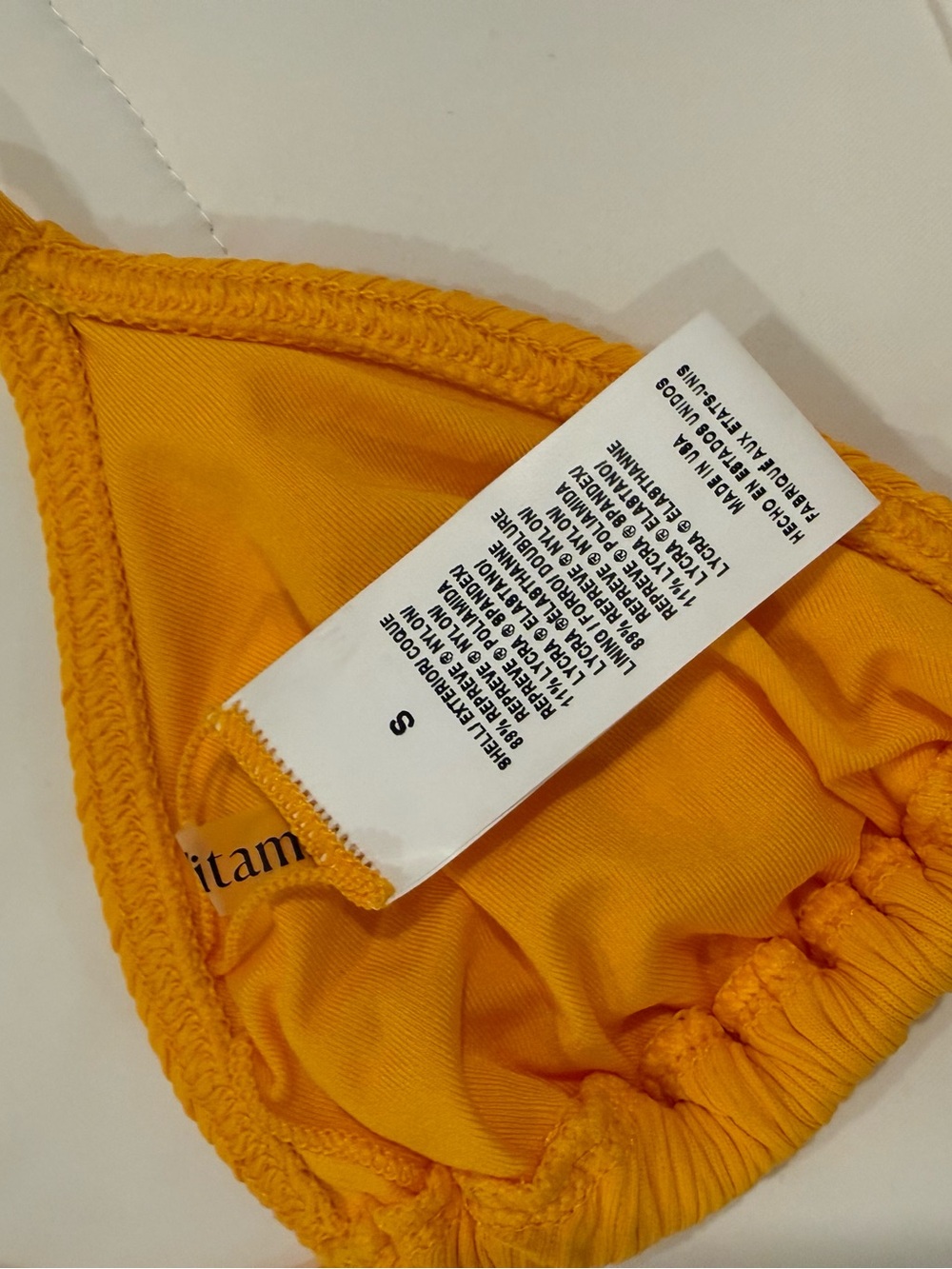 Vitamin A Gia Triangle Top - Sunflower Rib - Picture 7 of 7